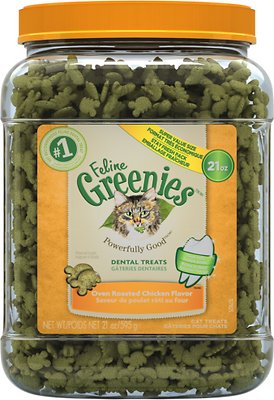 Feline Greenies Dental Treats Oven Roasted Chicken Flavor Cat Treats