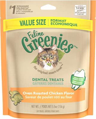Feline Greenies Dental Treats Oven Roasted Chicken Flavor Cat Treats