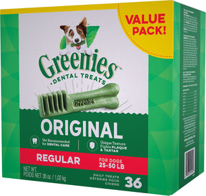 Greenies Original Regular Dental Dog Treats, 36-oz, 36-count