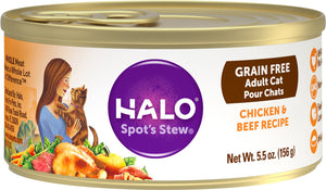Halo Chicken & Beef Recipe Grain-Free Adult Canned Cat Food