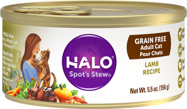 Halo Lamb Recipe Grain-Free Adult Canned Cat Food