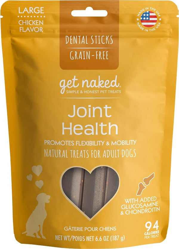 Get Naked Bâtonnets à mâcher santé articulaire et dentaire friandises pour chiens
