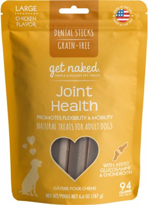 Get Naked Bâtonnets à mâcher santé articulaire et dentaire friandises pour chiens