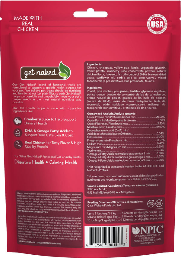 Get Naked Cat Health with Cranberry Juice Crunchy Cat Treats, 2.5-oz