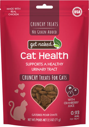 Get Naked Cat Health with Cranberry Juice Crunchy Cat Treats, 2.5-oz