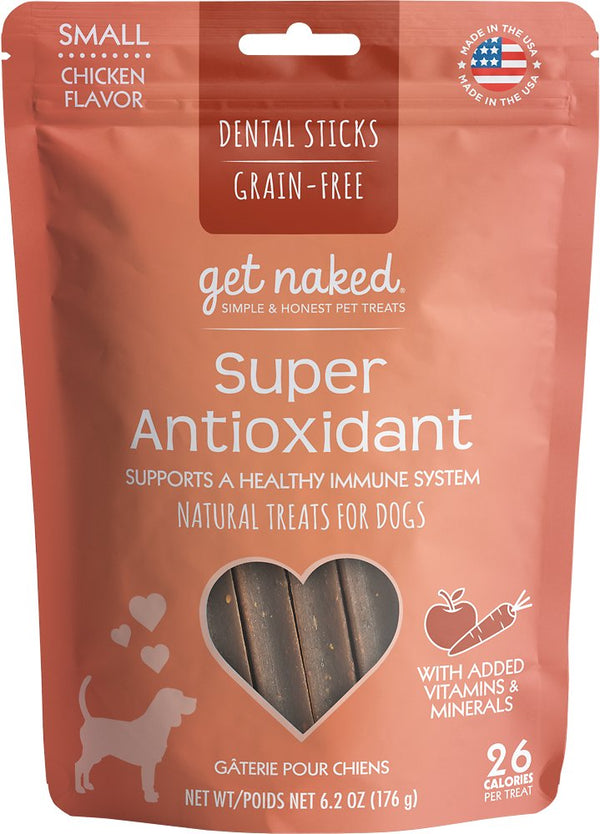 Get Naked Super Antioxidant Dental Chew Sticks Dog Treats