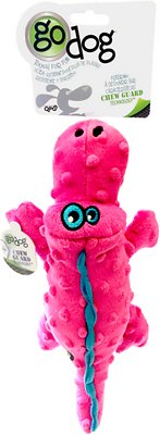 GoDog Gators Chew Guard Dog Toy, Pink