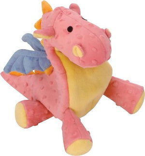 GoDog Dragons Chew Guard Dog Toy, Coral