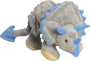 GoDog Dinos Chew Guard Frills Triceratops Dog Toy, Gray