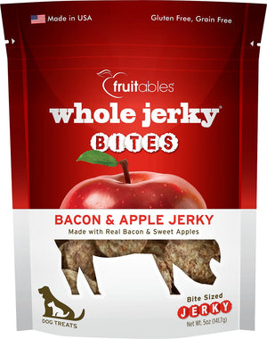 Fruitables Whole Jerky Bites Bacon & Apple Dog Treats, 5-oz