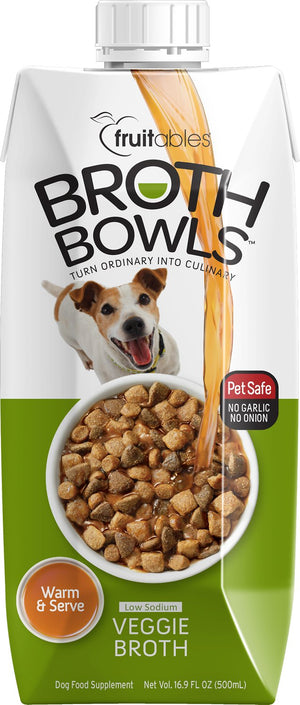 Fruitables Vegetable Broth Bowls for Dogs, 16.9-oz carton