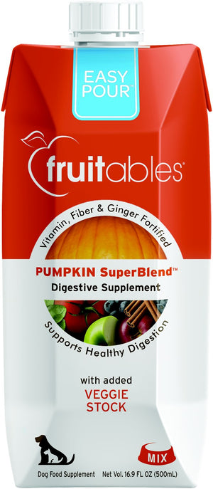 Fruitables Easy Pour Pumpkin Digestive Dog & Cat Supplement, 16.9- oz carton