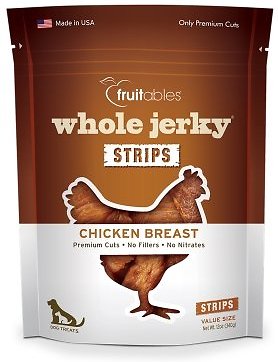 Fruitables Whole Jerky Roasted Chicken Tenders Dog Treats, 5-oz