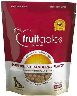 Fruitables Pumpkin & Cranberry Flavor Crunchy Dog Treats, 7-oz