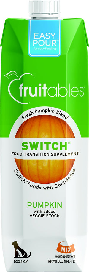 Fruitables Easy Pour Pumpkin Puree Dog & Cat Supplement, 33.8-oz carton
