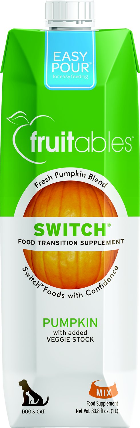 Fruitables Easy Pour Pumpkin Puree Dog & Cat Supplement, 33.8-oz carton