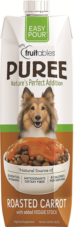 Fruitables Easy Pour Roasted Carrot Puree Dog Supplement, 33.8-oz carton