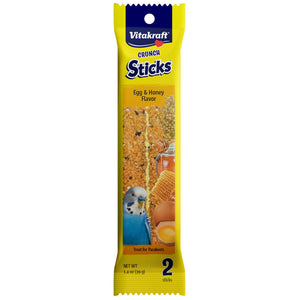 Vitakraft Crunch Sticks Egg & Honey Parakeet Treats, 1.4-oz