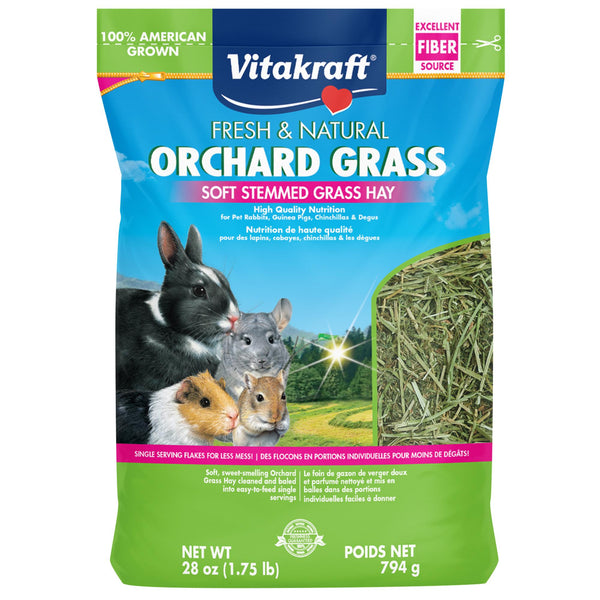 Vitakraft Orchard Grass Hay for Small Animals, 28-oz