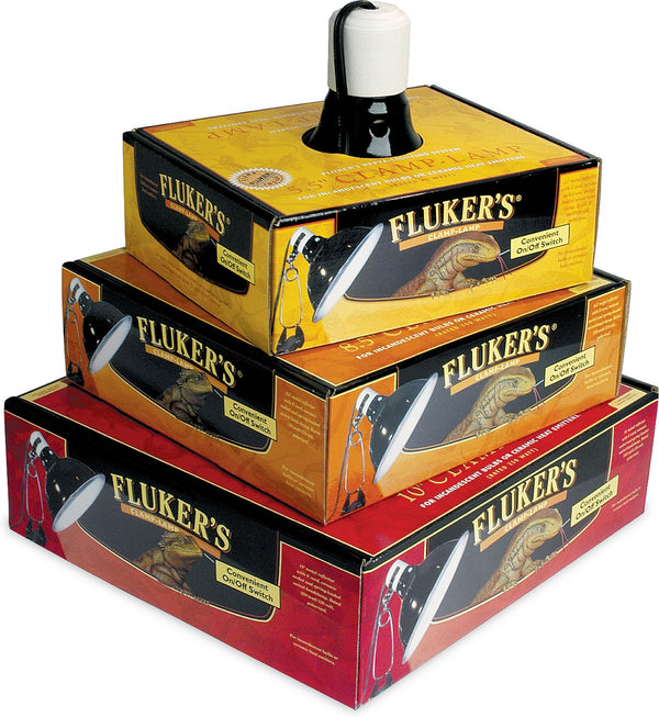 Fluker's Ceramic Clamp Lamp, 8.5-in