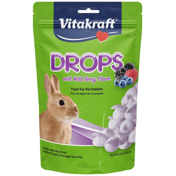 Vitakraft Drops with Wildberry Rabbit Treats, 5.3-oz