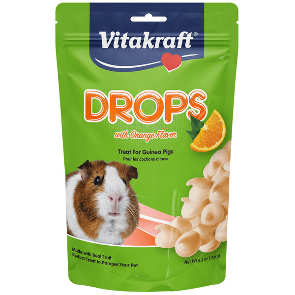 Vitakraft Drops with Orange Guinea Pig Treats, 5.3-oz