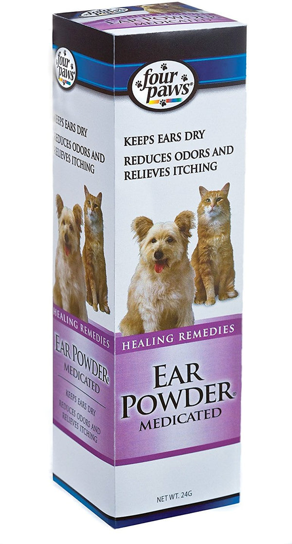 Four Paws Medicated Ear Powder for Dogs & Cats, 24-g