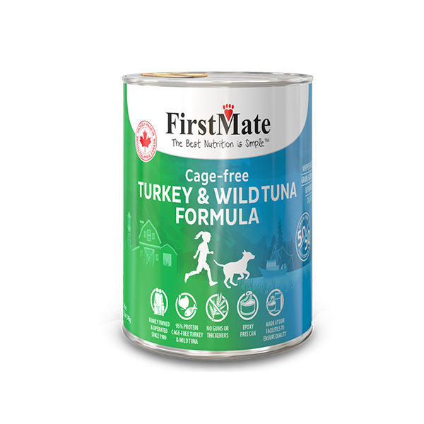 Nourriture pour chiens en conserve FirstMate 50/50 à la dinde et au thon sans grains