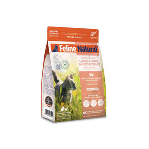 Feline Natural New Zealand Lamb & King Salmon Feast Freeze-Dried Cat Food & Topper, 11-oz|320-gram
