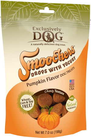 Exclusively Dog Smoochers Friandises au yaourt saveur citrouille pour chiens, 7 oz