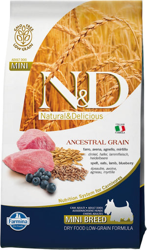 Farmina N&D Ancestral Grain Lamb & Blueberry Mini Adult Dry Dog Food