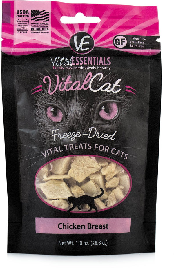 Vital Essentials Vital Cat Treats Chicken Breast Freeze-Dried Cat Treats, 1-oz