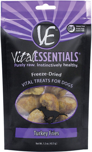 Vital Essentials Treats Turkey Fries Freeze-Dried Dog Treats, 1.5-oz