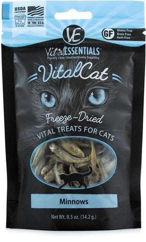 Vital Essentials Vital Cat Treats Minnows Freeze-Dried Cat Treats, 0.5-oz