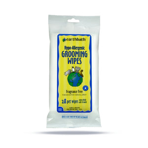 Earthbath Hypo-Allergenic Grooming Wipes, Fragrance Free, 28-count