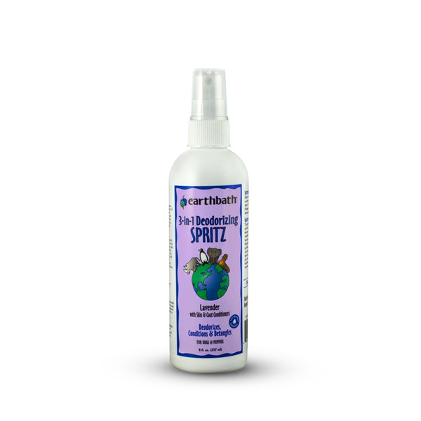 Earthbath 3-in-1 Deodorizing Spritz for Dogs, Lavender, 8-oz