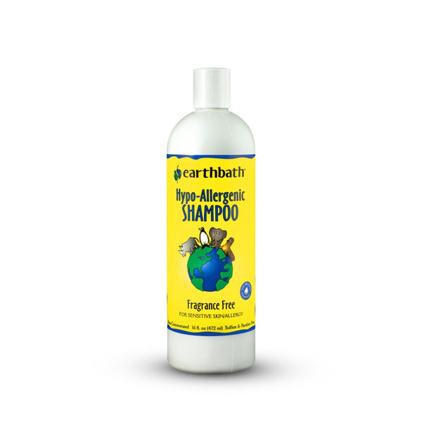 Earthbath Hypo-Allergenic Shampoo for Dogs & Cats, Fragrance Free, 16-oz