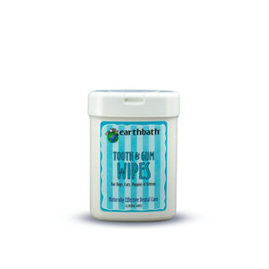 Earthbath Tooth & Gum Wipes for Dogs & Cats, 25-count