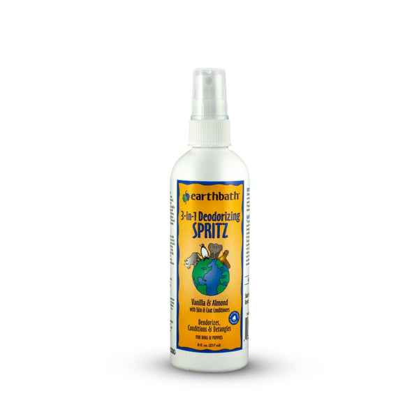 Earthbath 3-in-1 Deodorizing Spritz for Dogs, Vanilla Almond, 8-oz