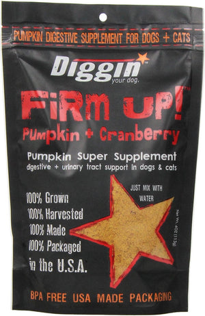 Diggin' Your Dog Firm Up! Pumpkin Plus Cranberry Super Dog & Cat Supplement, 4-oz