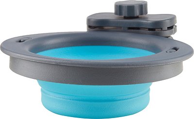 Dexas Collapsible Kennel Pet Bowl, Pro Blue