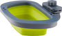 Dexas Collapsible Kennel Pet Bowl, Gray/Green