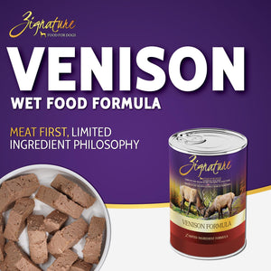Zignature Venison Limited Ingredient Formula Wet Dog Food Can