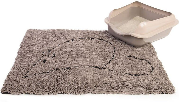 Dog Gone Smart Tapis à litière pour chat, Gris