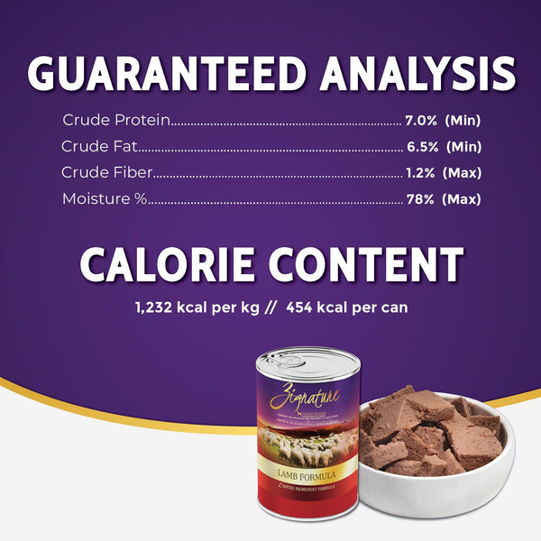 Zignature Lamb Limited Ingredient Formula Wet Dog Food Can
