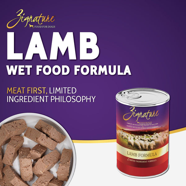 Zignature Lamb Limited Ingredient Formula Wet Dog Food Can