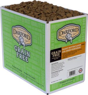 Darford Peanut Butter Flavor with Mixed Vegetables Grain-Free Mini Dog Treats, 15-lb box
