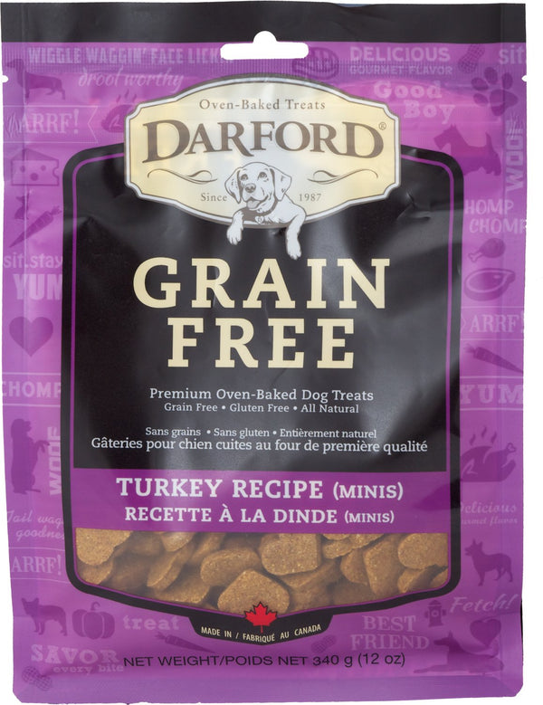 Darford Baked Turkey Recipe with Mixed Vegetables Grain-Free Mini Dog Treats