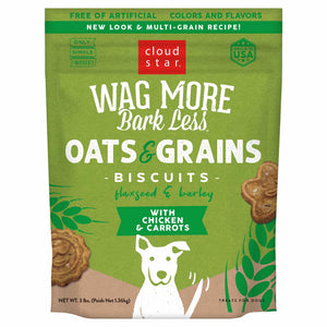 Cloud Star Wag More Bark Less Oven Baked with Chicken & Carrots Dog Treats,