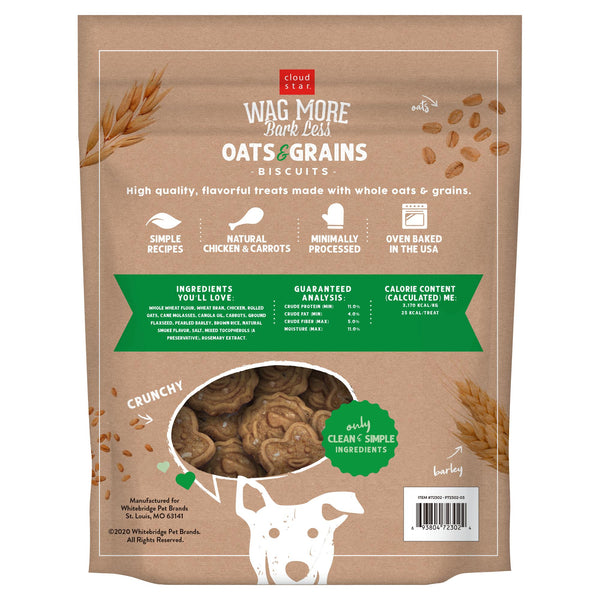 Cloud Star Wag More Bark Less Oven Baked with Chicken & Carrots Dog Treats,